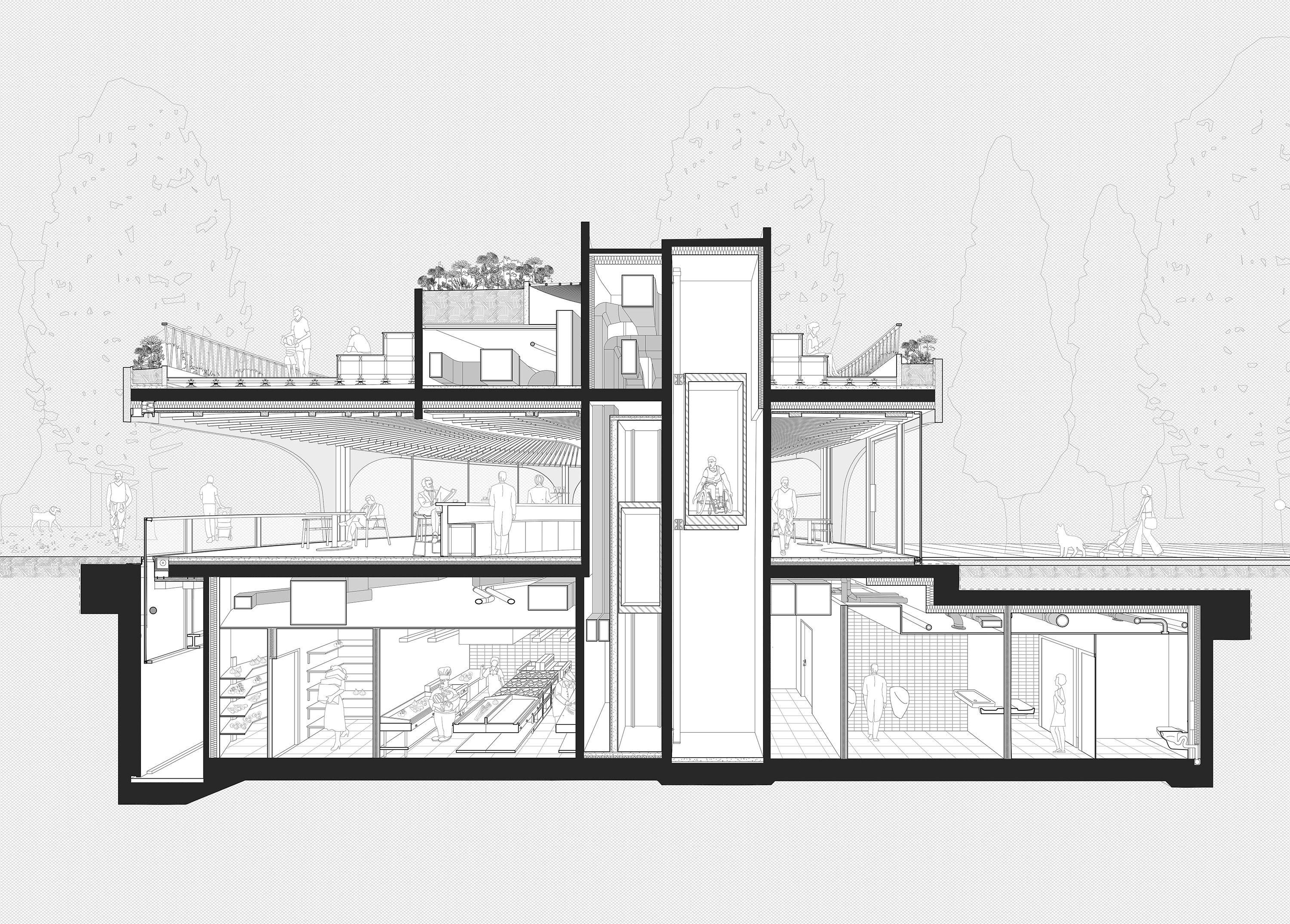 Sectional perspective