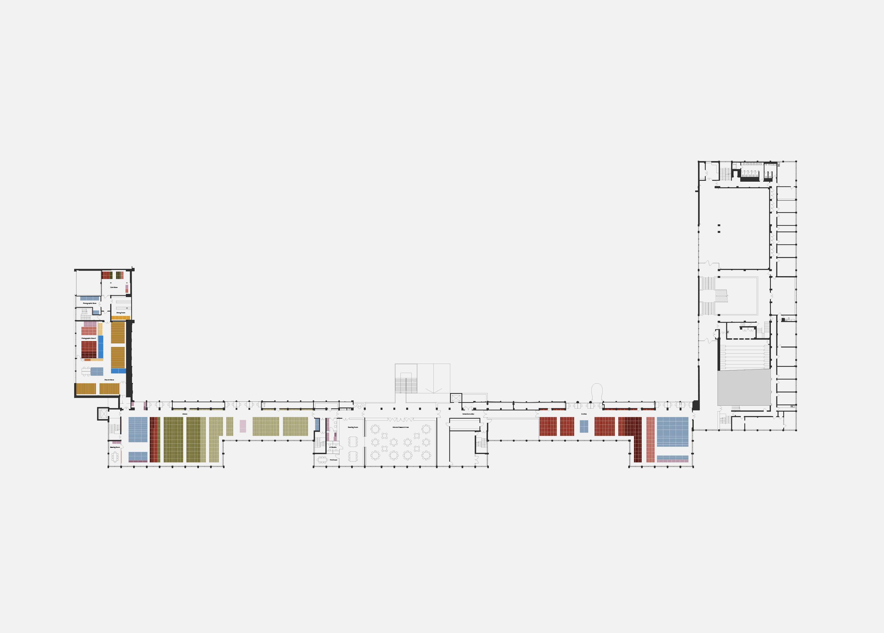 First floor plan of RAF Museum archive and library