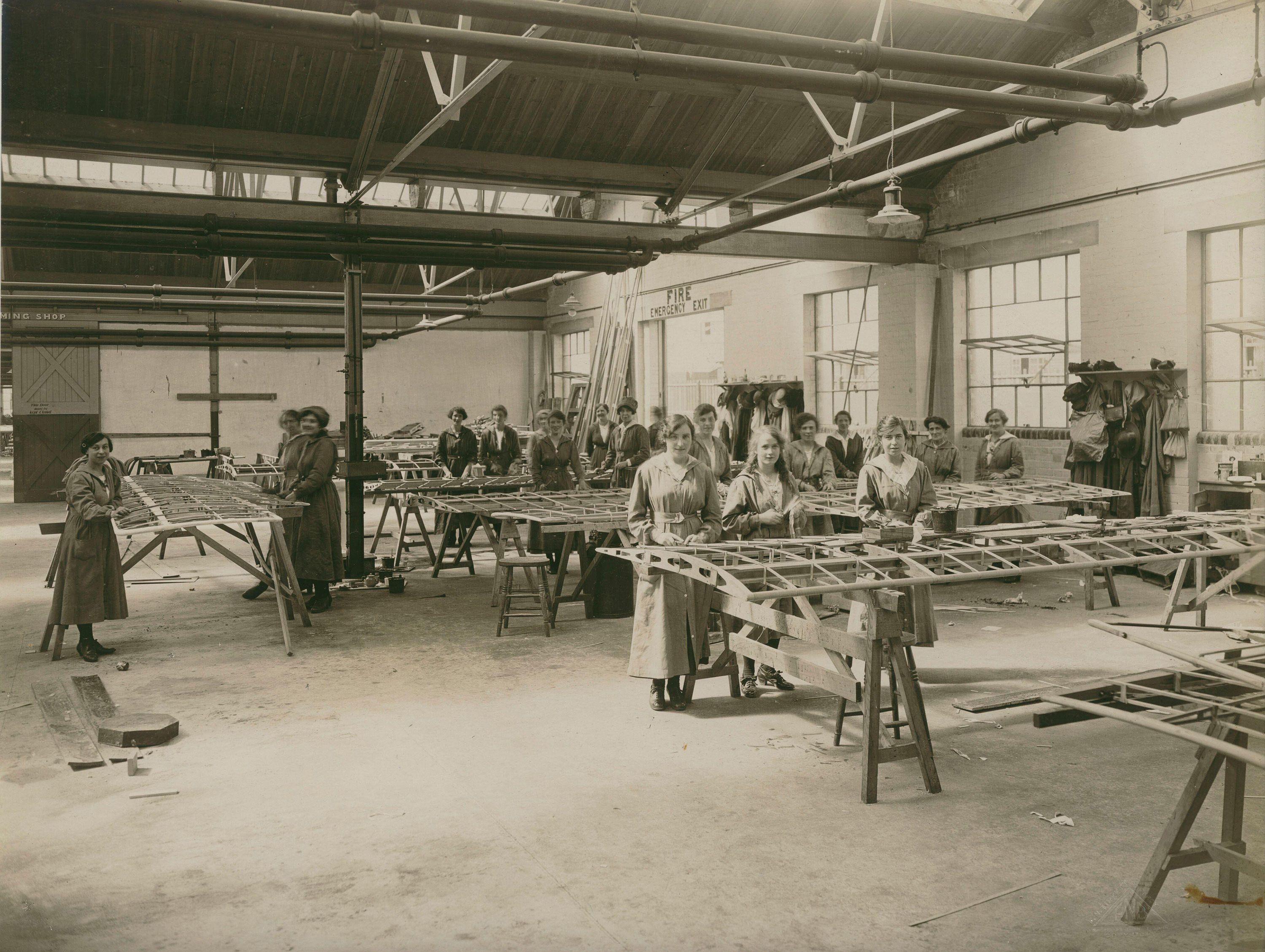 Graham White airframe factory in Hendon site in 1918