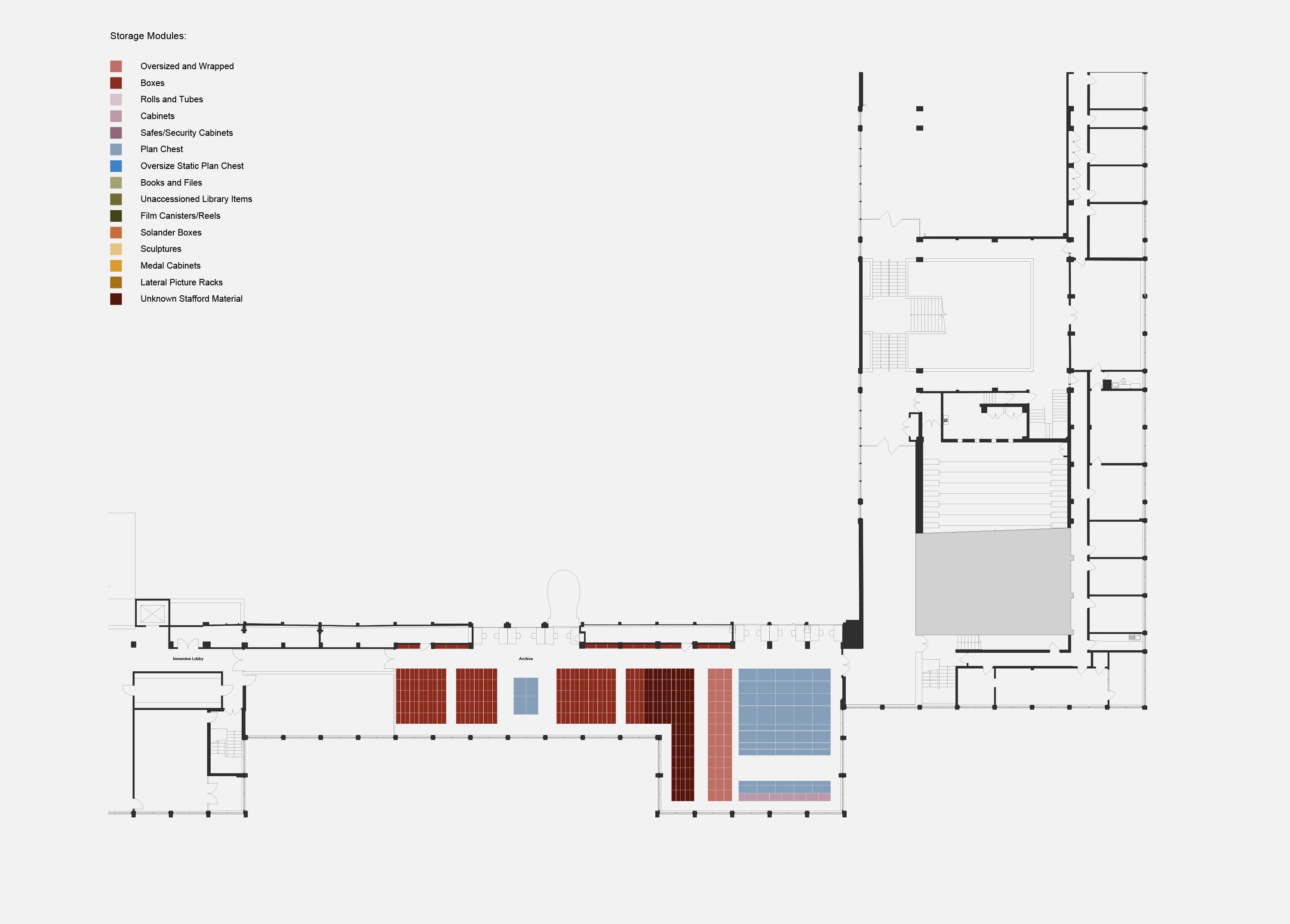 First floor plan of RAF Museum archive