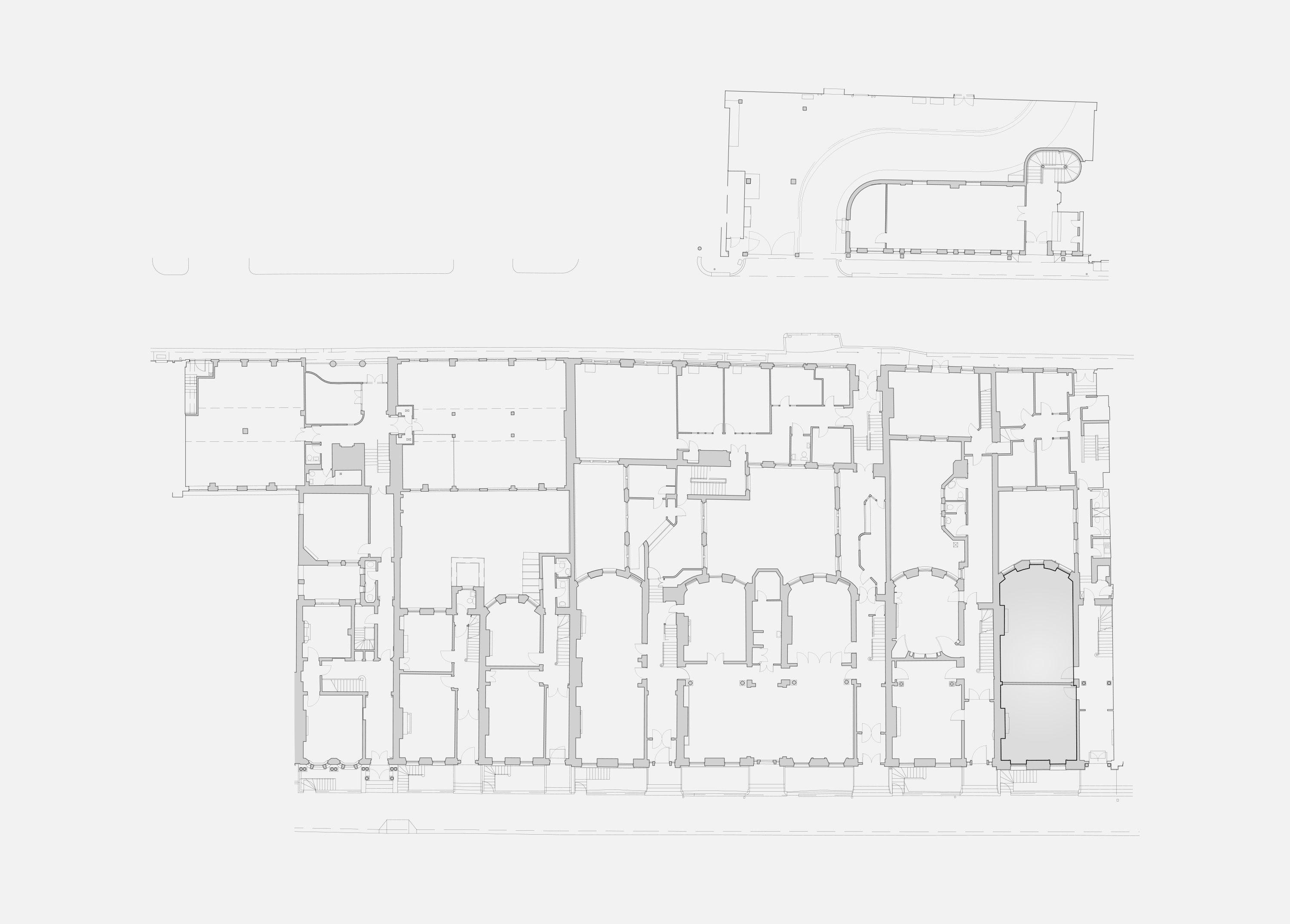 Site Plan of the AA Bookshop at the Architectural Association