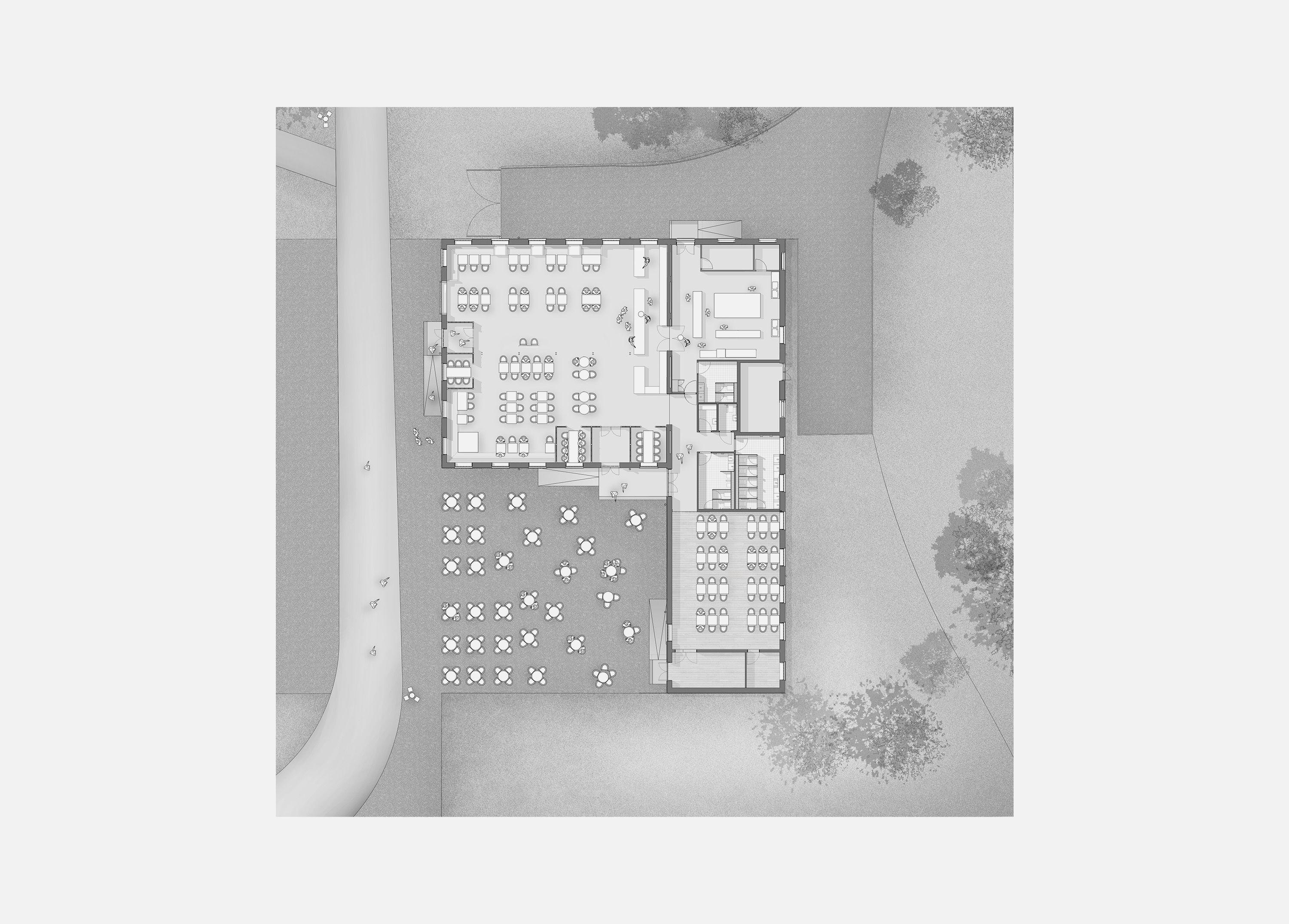 Ground floor plan of RAF Museum restaurant london